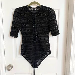 ⭐️ SOLD ⭐️ Black netted dolls kill bodysuit